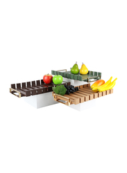 Fyze Tray, Gold/Dark Brown