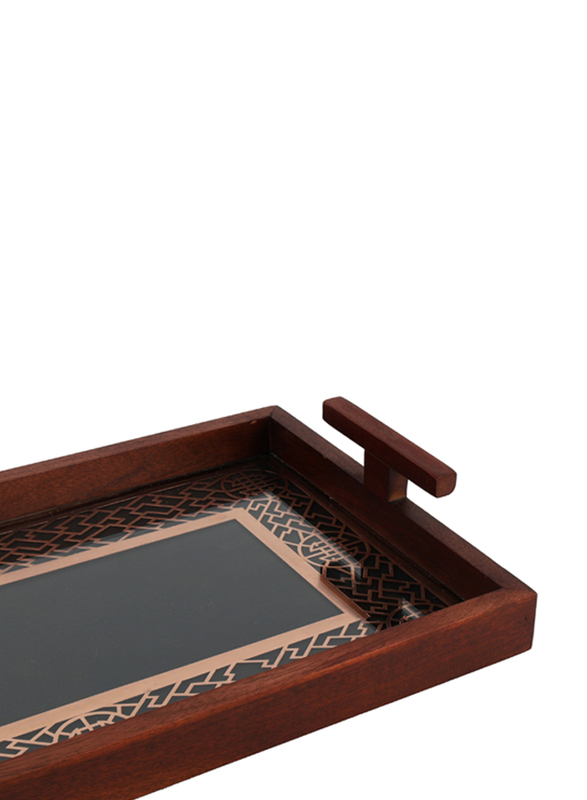 Onycs Wood Tray, Brown