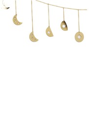 Moon Star Cut Metal Banner, Gold