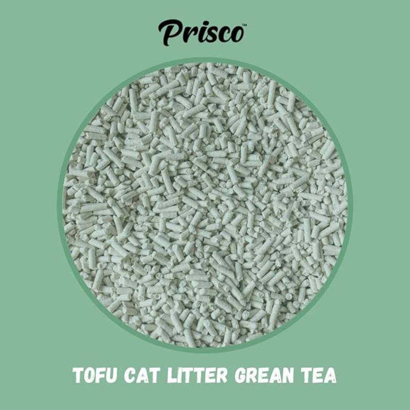 Prisco Green Tea Tofu Cat Litter, 7L, Green