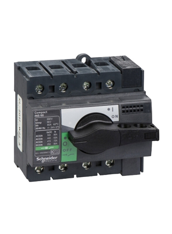 

Schneider Electric Compact INS80 4-Pole 80A Switch Disconnector, Black