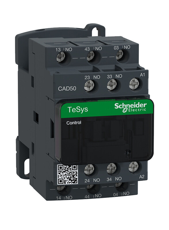 

Schneider Electric CAD50B7 Deca Control Relay 5NO 24V AC Coil Contactor, Black