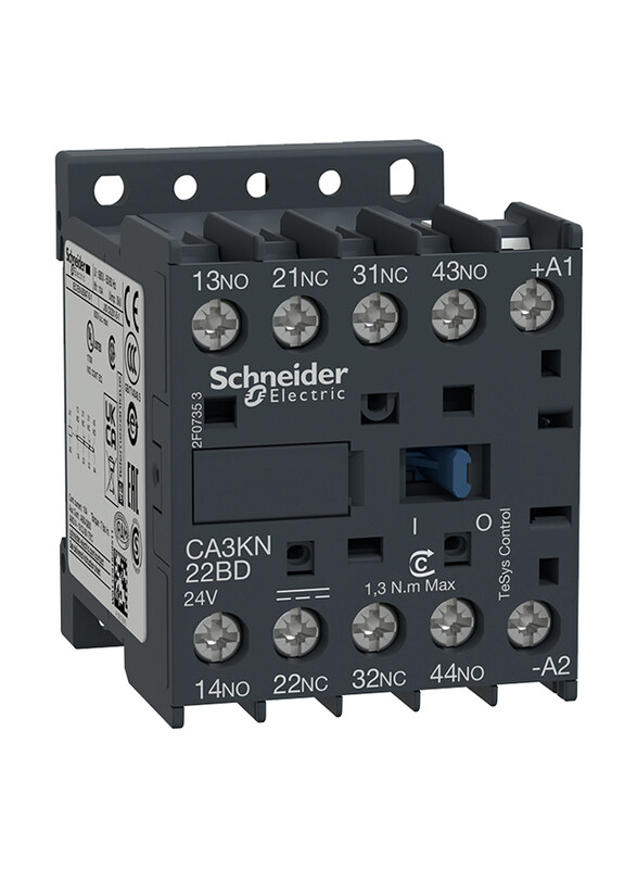 

Schneider Electric 2NO 2NC 24V DC Coil Tesys K Control Relay, Black