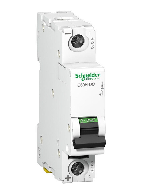 

Schneider Electric A9N61506 C60H-DC 250V DC 6A 1P C Miniature Circuit Breaker, White