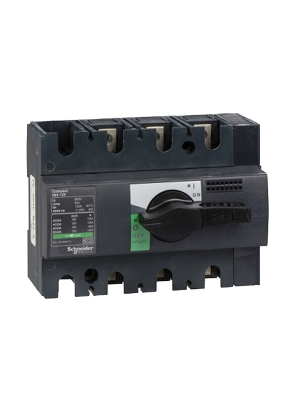 

Schneider Electric Compact INS125 3-Poles Switch Disconnector, Black