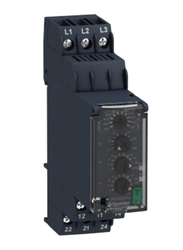 

Schneider Electric 3-Phase Control Relay, RM22-TR, Black