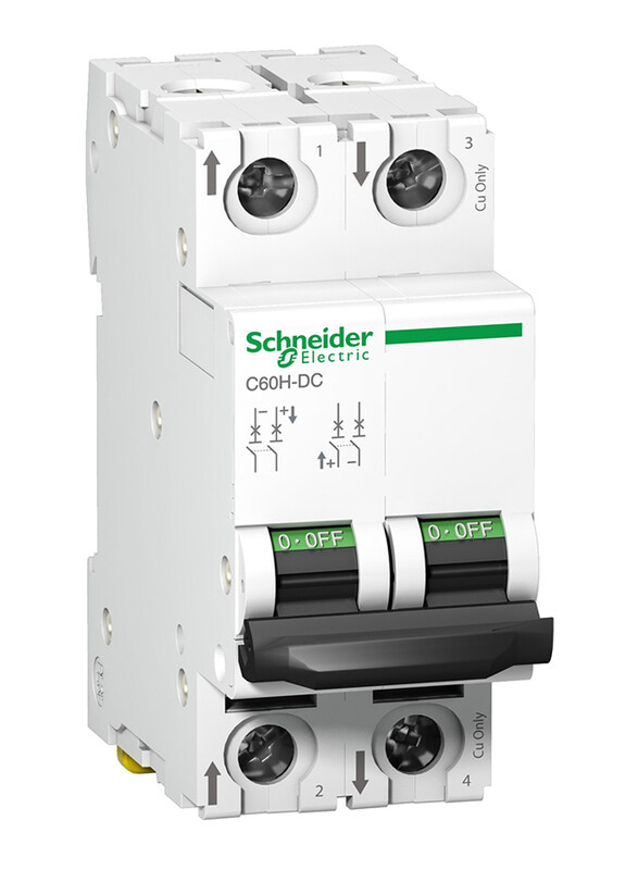 

Schneider Electric A9N61537 C60H-DC 500V DC 40A 2P C Miniature Circuit Breaker, White