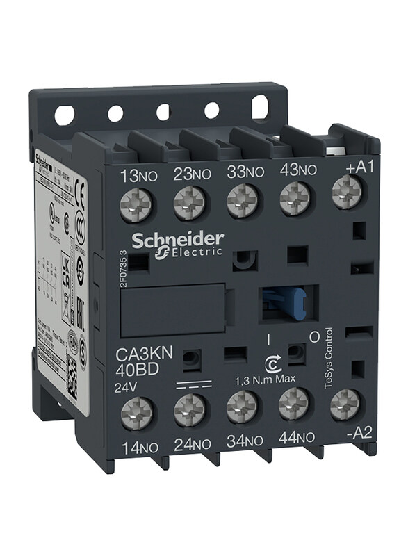 

Schneider Electric 4NO 24V DC Coil Tesys K Control Relay, Black