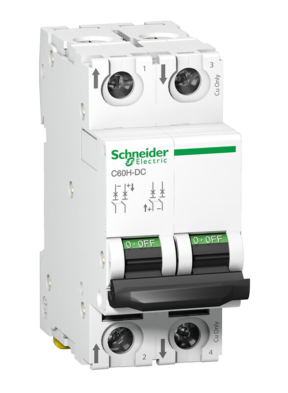 

Schneider Electric A9N61532 C60H-DC 500V DC 20A 2P C Miniature Circuit Breaker, White