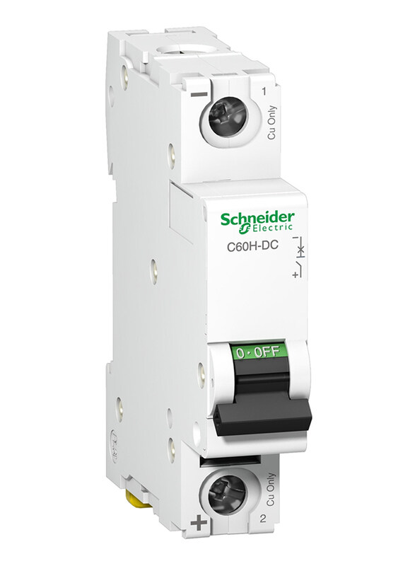 

Schneider Electric A9N61504 C60H-DC 250V DC 4A 1P C Miniature Circuit Breaker, White