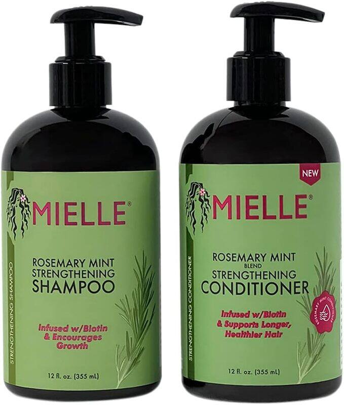 

New Mielle - Rosemary Mint - Biotin Infused - Encourages Growth Hair Products for Stronger and Healthier Hair - Shampoo & New Conditioner Styling Bund