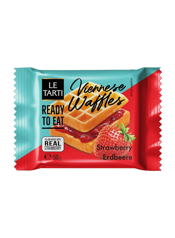 Le Tarti Viennese Waffles with Strawberry Filling, 50g