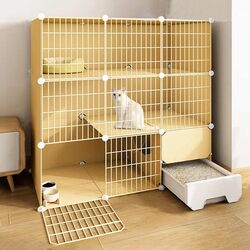 Cat Cages Indoor Large DIY Indoor Pet Home With Litter Box Cat Playpen Outside Cat Enclosure For Indoor Cats
