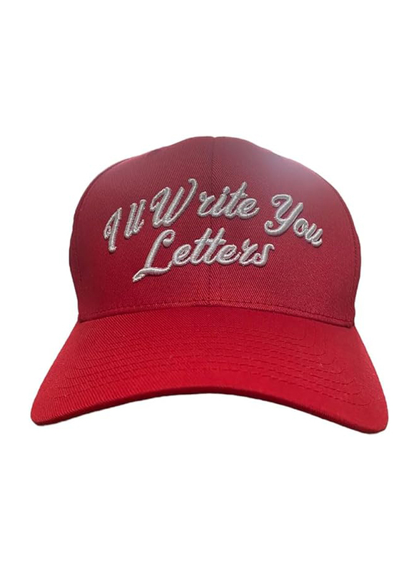 I'll Write You Letters Logo Cap for Men, One Size, Red