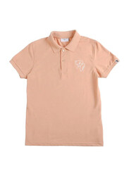 I'll Write You Letters Sand Logo Half Sleeve Polo T-shirt for Men, Small, Pink