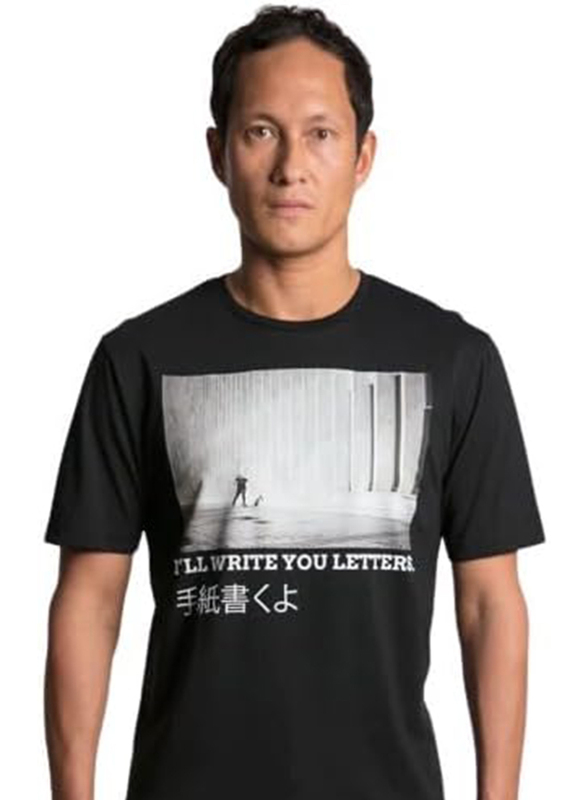 I'll Write You Letters Skate Away Tee Half Sleeve T-shirt for Men, Large, Black