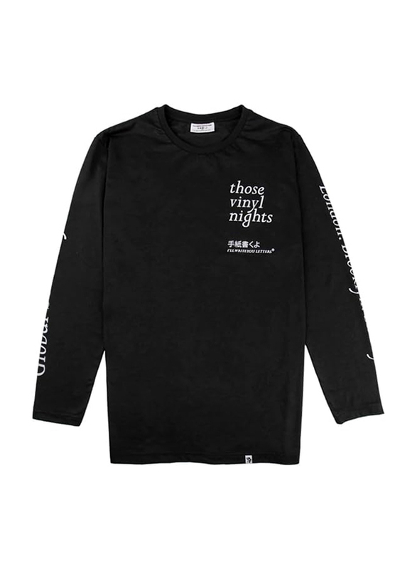 

I'll Write You Letters Kobayashi Records Long Sleeve T-shirt for Men, Extra Large, Black