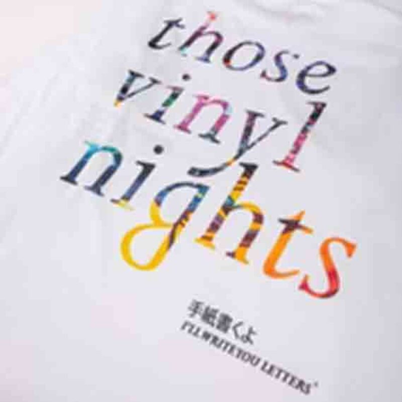 I'll Write You Letters Kobayashi Records Long Sleeve T-shirt for Men, Extra Large, White