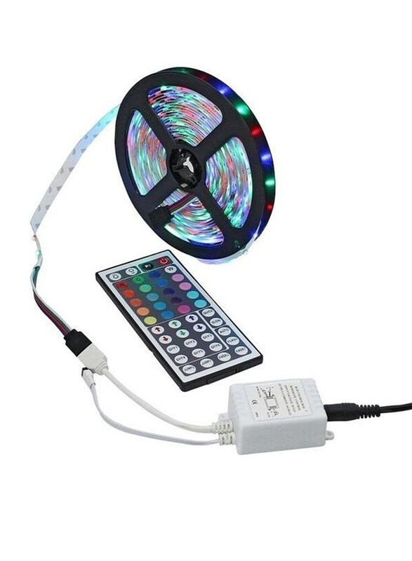 

YWXLight 5-Meter Non-Waterproof RGB LED Strip Light with 44-keys Infrared Controller, Multicolour