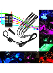 4 In 1 Car Rgb LED Strip Light with Wireless Remote Control