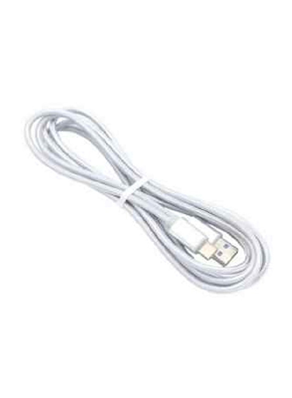 2-Meter Charge Data Sync Cable, USB Male to USB Type C, Silver