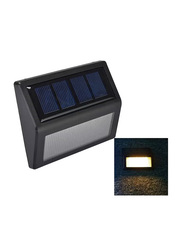 6-LED Solar Power Warm Light Sensor Lamp, 10 x 6 x 12cm, Black/White