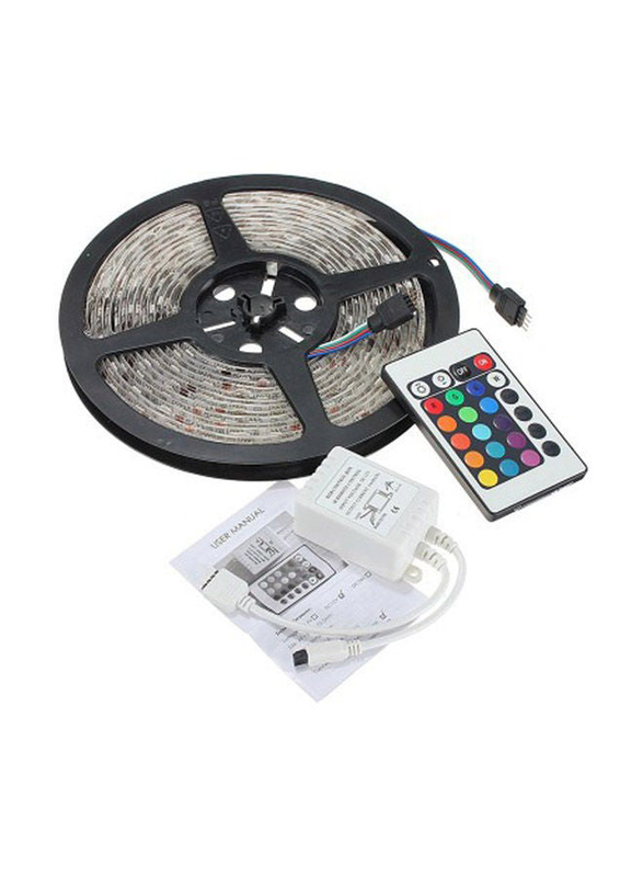 5-Meter Waterproof LED Strip Light with Remote Control, Multicolour