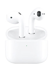 Wireless In-Ear Bluetooth Earphones With Mic And Charging Case, White