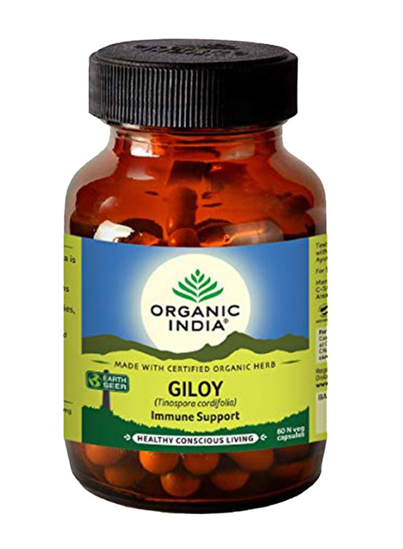 Organic India Ayurvedic Herb Giloy Immunity Boosters, 3 x 60 Capsules