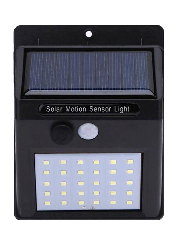 Beauenty 30 LED Solar Power PIR Motion Sensor Wall Light, Black/White