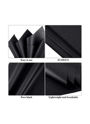 50-Pieces Premium Quality Gift Wrapping Tissue Paper, Black