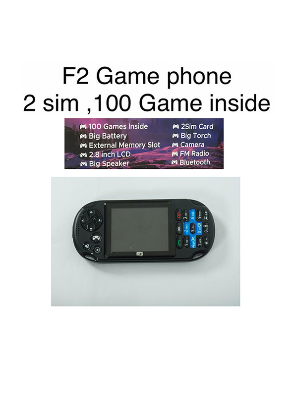 Foji F2 Gamephone, 100 Games Inside, Black/Blue