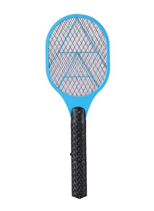 Electric Tennis Racket Mosquito Swatter, Blue/Black