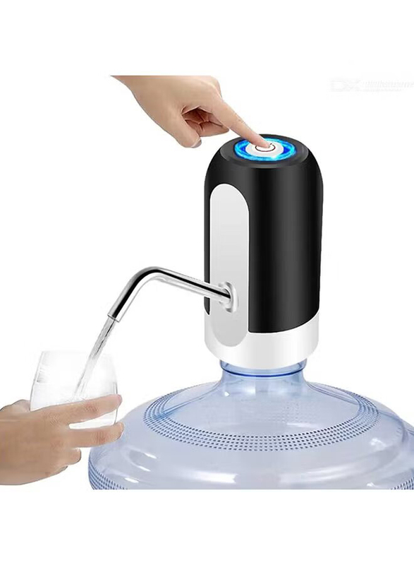 USB Charging Electric Pumping Automatic Water Dispenser, Black/White/Silver