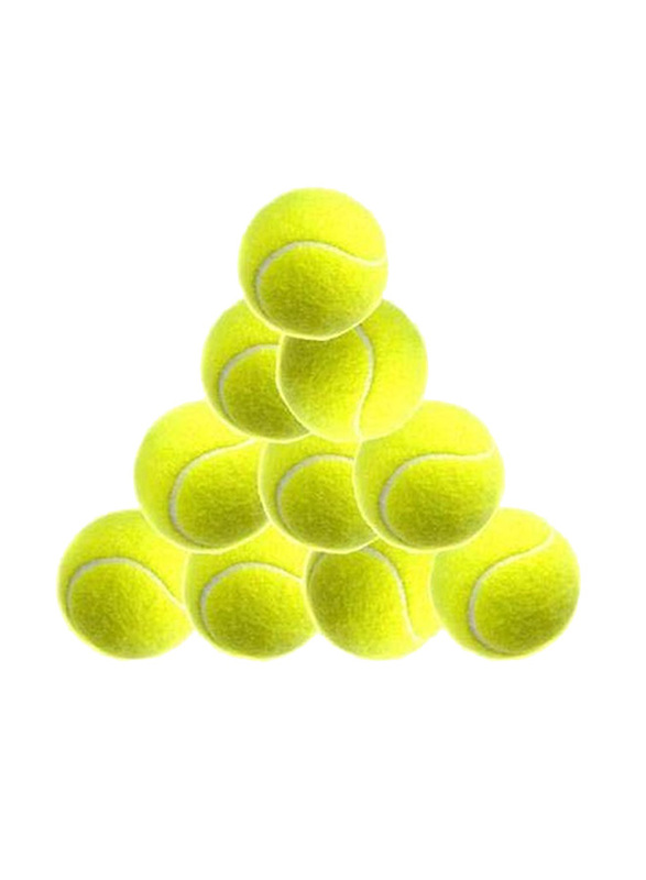 Tennis Training Ball Set, 10 Piece, Yellow