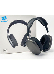 Bsnl P9 Bluetooth Wireless Over-Ear Headphone with Mic, Black/Silver