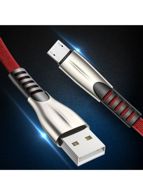 1 Meter Micro USB Charging Data Cable, Red/Black