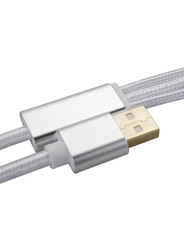 3 In1 Micro USB Charging & Date Sync Cable, USB Type A to Type-C/Lightning/Micro USB Cable, Grey