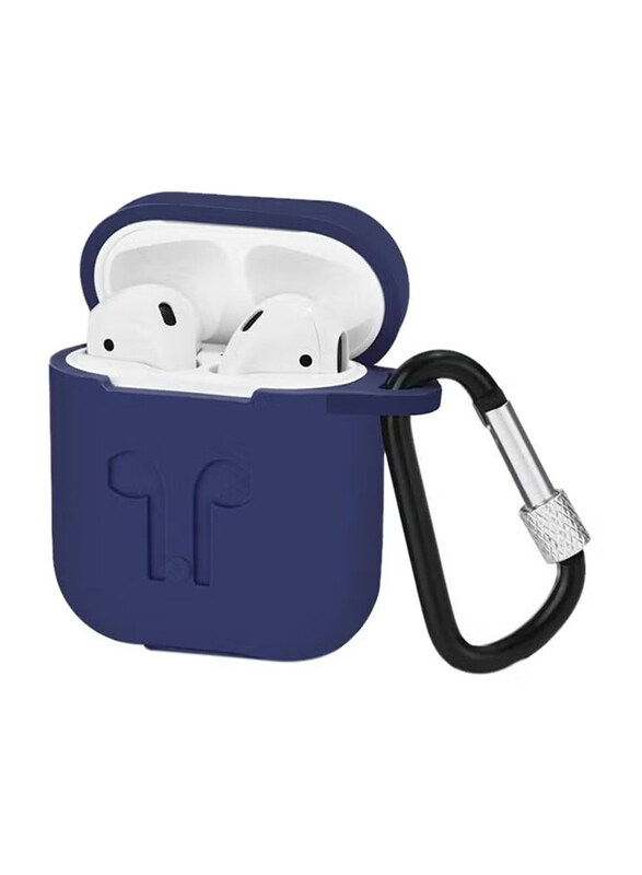 

Generic Thick Silicone Shockproof Case Cover With Hanging Clip For Apple AirPods, 1551216301-7566, Blue