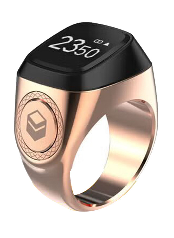 iQibla Tasbih Zikr Smart Ring for Men, 20mm, Rose Gold