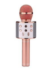 Bluetooth Karaoke Microphone, WS858, Rose Gold/Silver