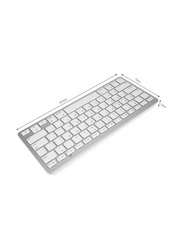Ultra-Slim Wireless English Keyboard for Apple iPad Mini/Mac Mini, White