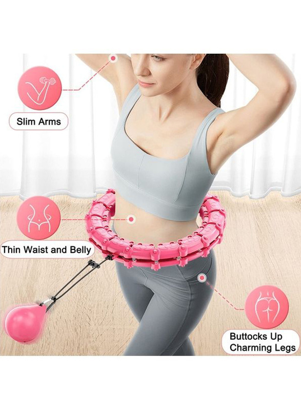 XiuWoo Smart Hula Hoop with Massager Nub, T138, Pink