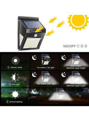 40 LED PIR Motion Sensor Outdoor Waterproof Energy Saving Solar Panel Wall Light, 8 Pieces, 12.3 x 9.5 x 4.8cm, Black