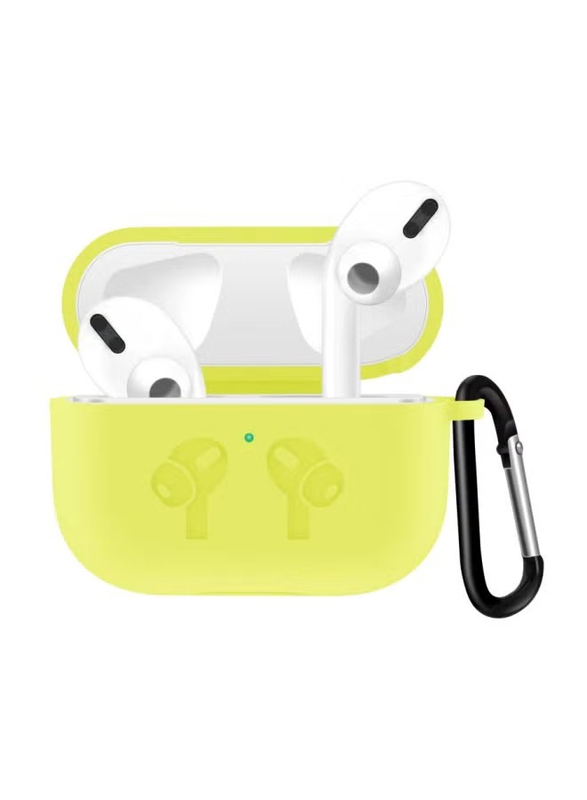 Silicone Wireless Charging Case Cover For Apple AirPods Pro, Yellow