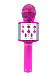 WS-858 Illuminated Wireless Bluetooth Microphone, V8028P_P, Pink