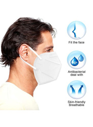 KN95 Anti-Fog Breathable Face Masks, White, 1-Piece