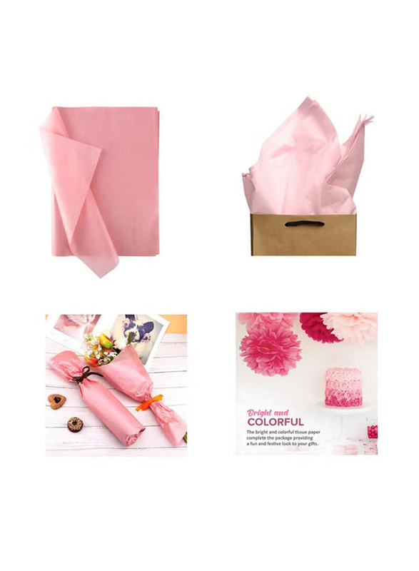 Cindus 20-Piece Premium Quality Gift Wrapping Tissue, Pink