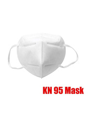 5-Layered KN95 Dustproof White Face Mask, 20 Pieces