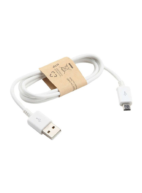 1 Meter Cable Charging & Data Transfer for Samsung Mobile, White